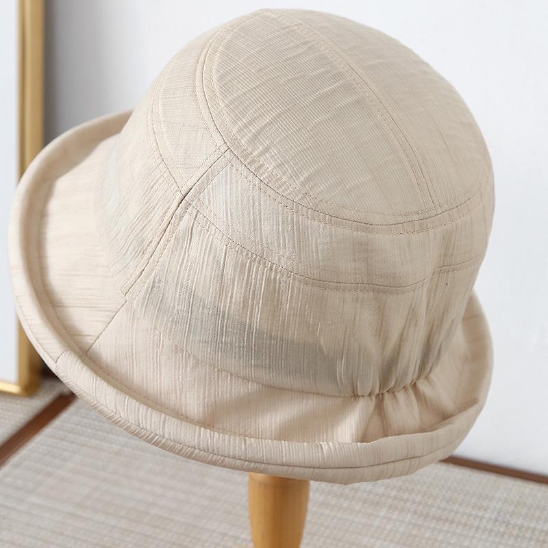 New Versatile Casual Bucket Hat Sun Protection Export Japan and South Korea Travel Basin Hat Breathable Solid Color Simple Art