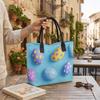 Easter Egg Pattern Tote Bag Casual Large Capacity Portable Daily Handbag