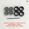 4Pcs/Set 1:64 Scale Wheels For Hotwheels Rubber Tire Model Car Modified Parts