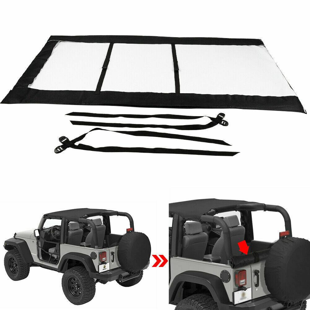 Jeep 1976-2018 CJ, YJ, TJ, JK 2 Kapılı ve 4 Kapılı Uyumlu Yumuşak Tavan Penceresi Koruma Rulosu - Çizilmeleri ve Hasarları Önlemek İçin Saklama