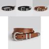 Genuine Leather Business Waist Belt For Women With Round Buckle For Office Attire