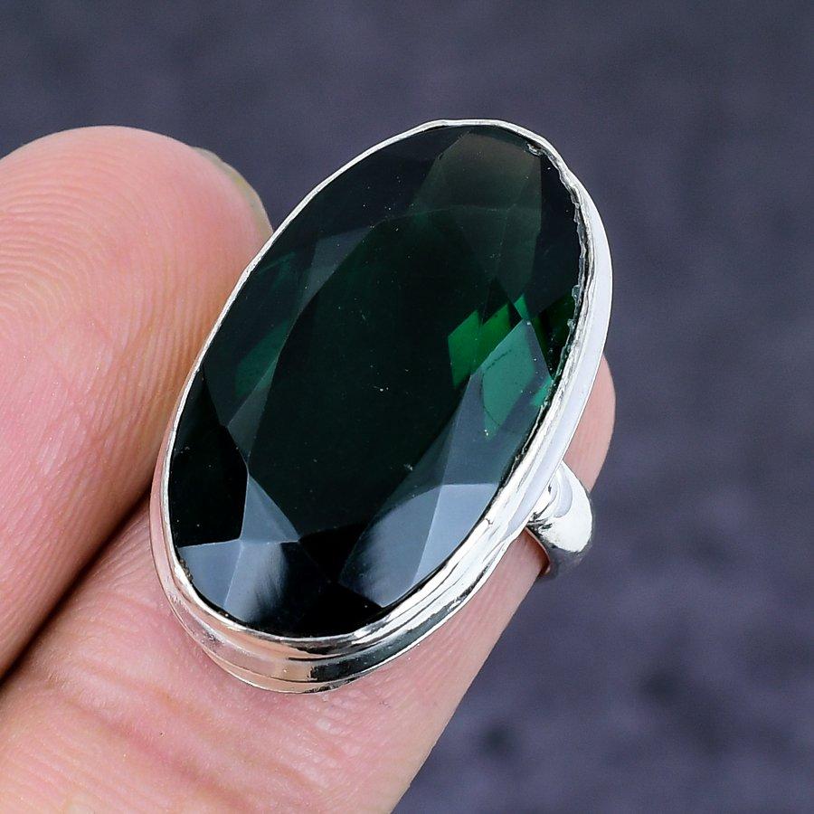 Chrome Diopside Gemstone Handmade 925 Sterling Silver Jewelry Ring Size 3 w4z29