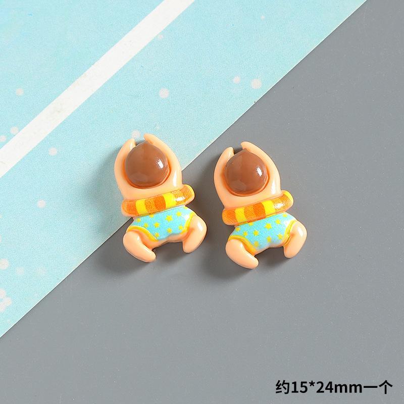 6Pcs Swimming Boys Girls Sports Resin Ornaments For Shoes Bags Cups Diy Funny Bracelet Decoration Charms Fit Birthday Present