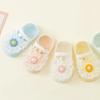2 Paare 0-12M Neugeborene Baumwolle Kurze Socken Niedliche Blume Spitze Schuhe Rutschfeste Bodensocken für Baby Mädchen Kleinkind Knöchelsocken Bootssocken