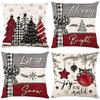 Temu Christmas Tree Print Polyester Pillowcase for Sofa or Living Room
