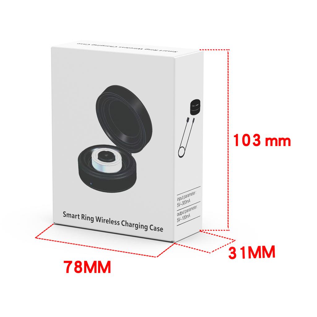 Kabellose Smart Ring Ladehülle Für Oura Ring Gen 4 Ladestation Tragbare Ladebox mit USB-C-Kabel Ladehülle