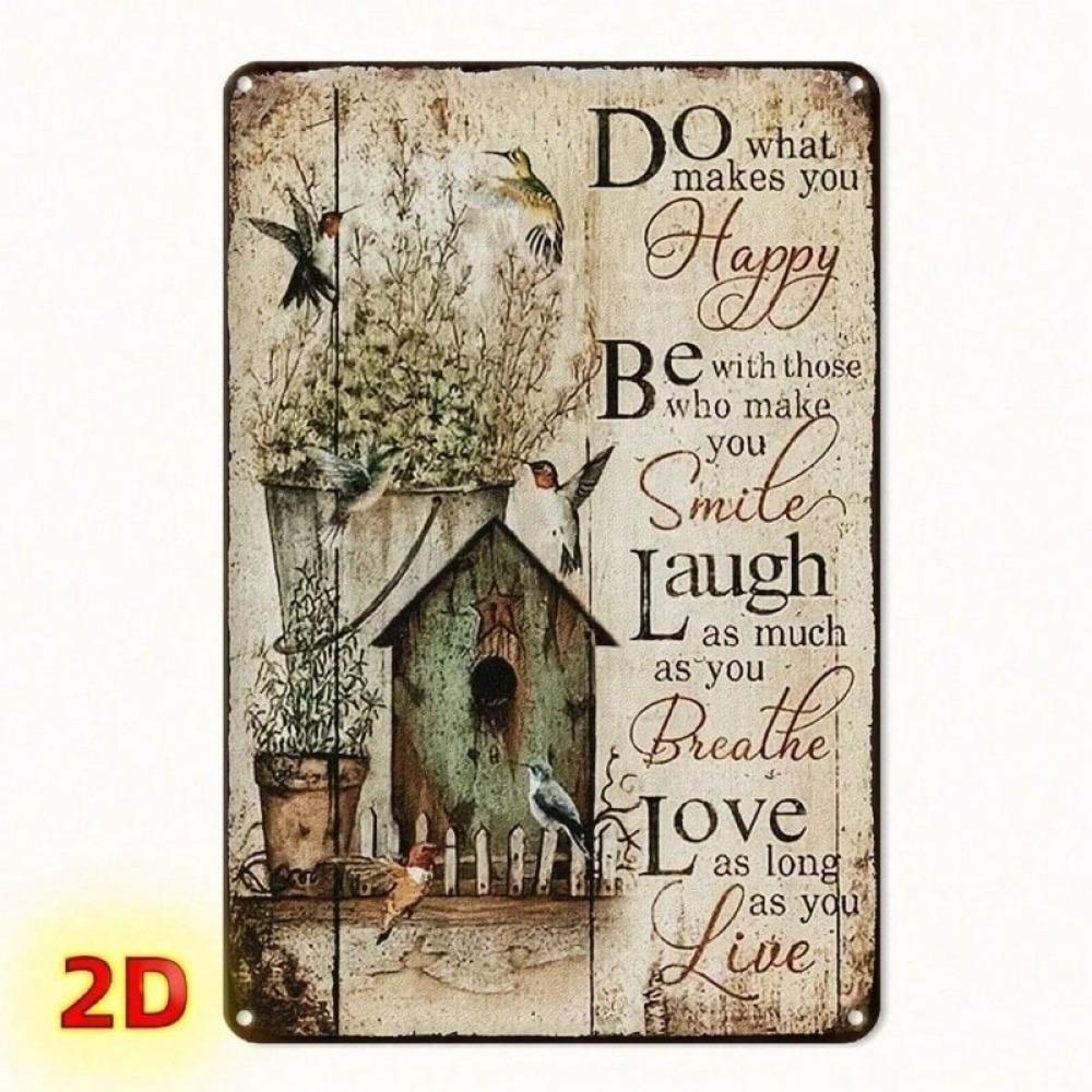 Do What You Love Metal Wall Poster Home Inspiring Quote