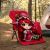 1pc Strawberry Princess6 Theme Blanket - Digital Print, Polyester, Cozy for All Seasons, Perfect for Outdoor, Camping, and Travel