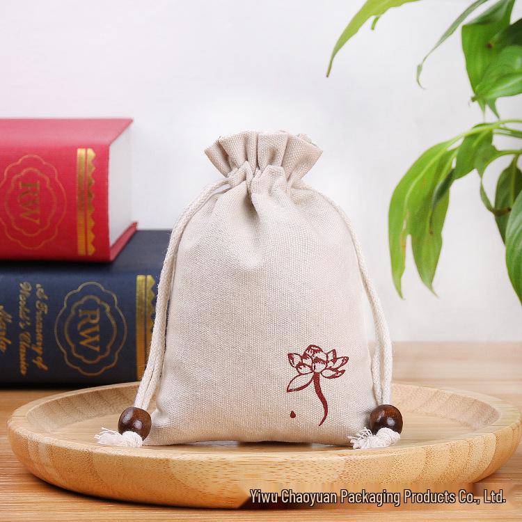 Blank Cotton Canvas Drawstring Bag for Custom Logo and Storage