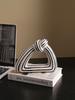 Ceramic Vase  Black White Striped Knot Decor sculpture Desktop Art Ornament Creative Flower Arrangement Vase Living Room Decor