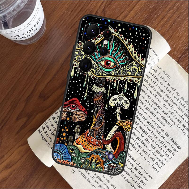 Colorful Psychedelic Art Phone Case For Samsung Galaxy S25 S24 S23 S22 S21 Ultra S9 S10 S20 Plus FE Funda Cover Shell