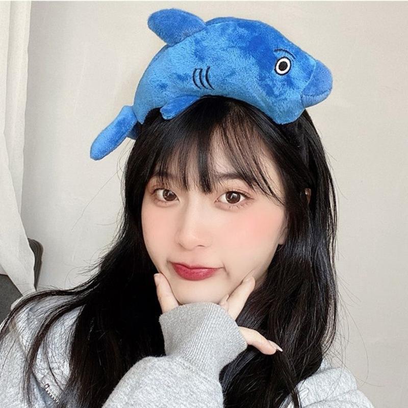 Girl Dolphin Headbands Funny Dolphin Headwear Wide Hairband Headwear Cartoon Hairband Birthday Party