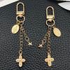 Gold Star & Cross Alloy Keychain Pendant