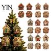 Kreatives Geschenk für Erwachsene DIY Weihnachts-Perlenkunst Malerei Hängender Anhänger Bausatz, 3D Perlen Lebkuchenhaus Dekoration Haus Handgemachte Miniatur
