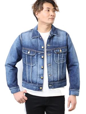 Lee 101J Denim Mørk Størrelse LM8100 Jakke/Blouson, Herre Blå, M,