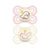 Sucettes-MAM Sucette Perfect Nuit - 2-6 Mois - Silicone - X2 (Modèle : Ours et Dinosaure)