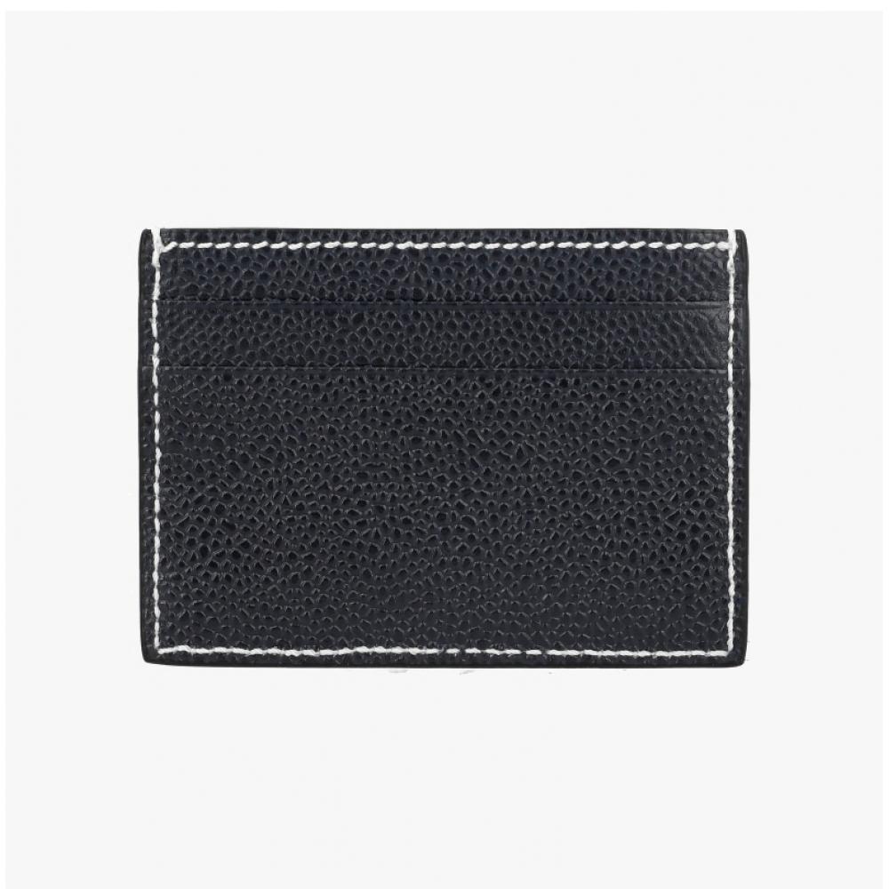 Thom Browne Pebble Grain Stitch Three Stripe Card Wallet Uaw067a 00198 415