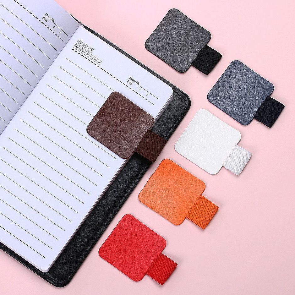 Self Adhesive Pencil Holder Adjustable Leather Pen Loop Portable Elastic Pen Clips for Notebook Journals Clipboards Pen Holder