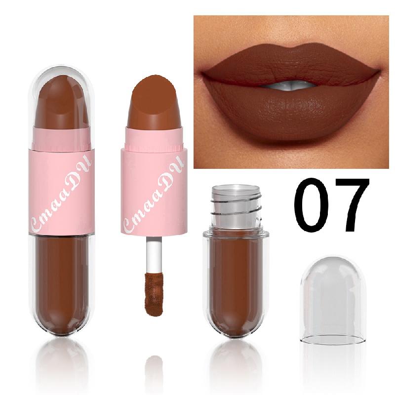 Double Head Matte Lipstick Lip Gloss Red Lipstick Waterproof Long Lasting For Halloween Masquerade COSPLAY Party Makeup Valentine's Day Gifts