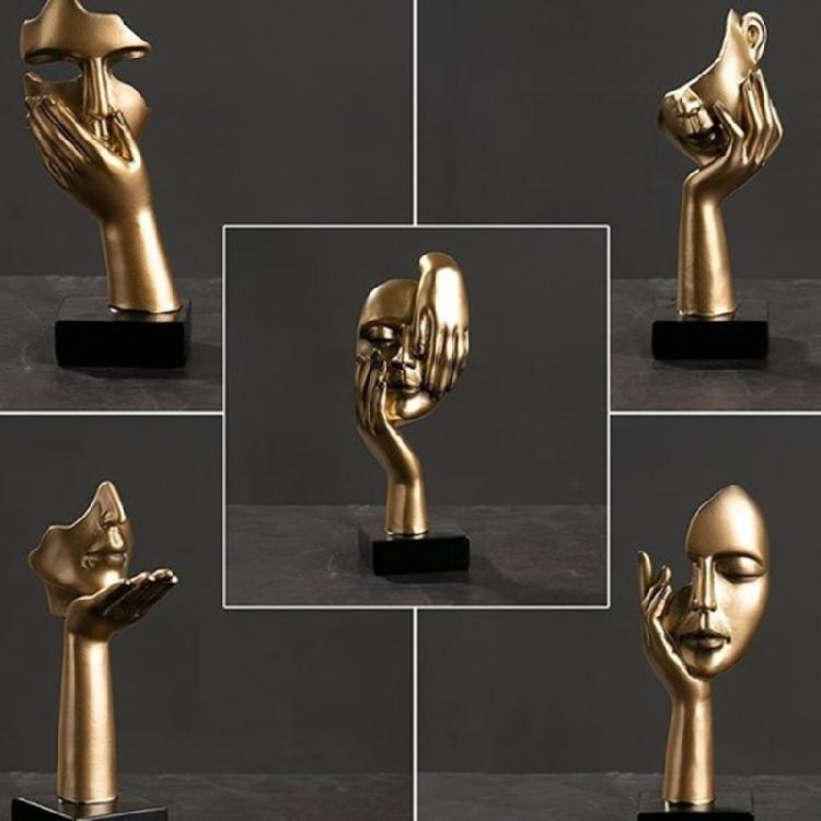 Abstract Art Woman Face Statue with Strong Texture for Office Home Decoration