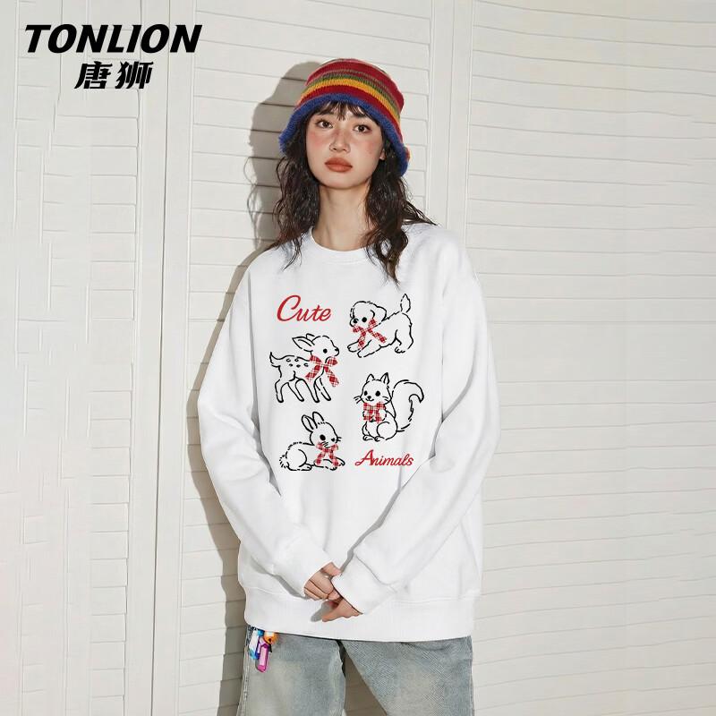 TonLion Women's Round Neck Long Sleeve Sweatshirt