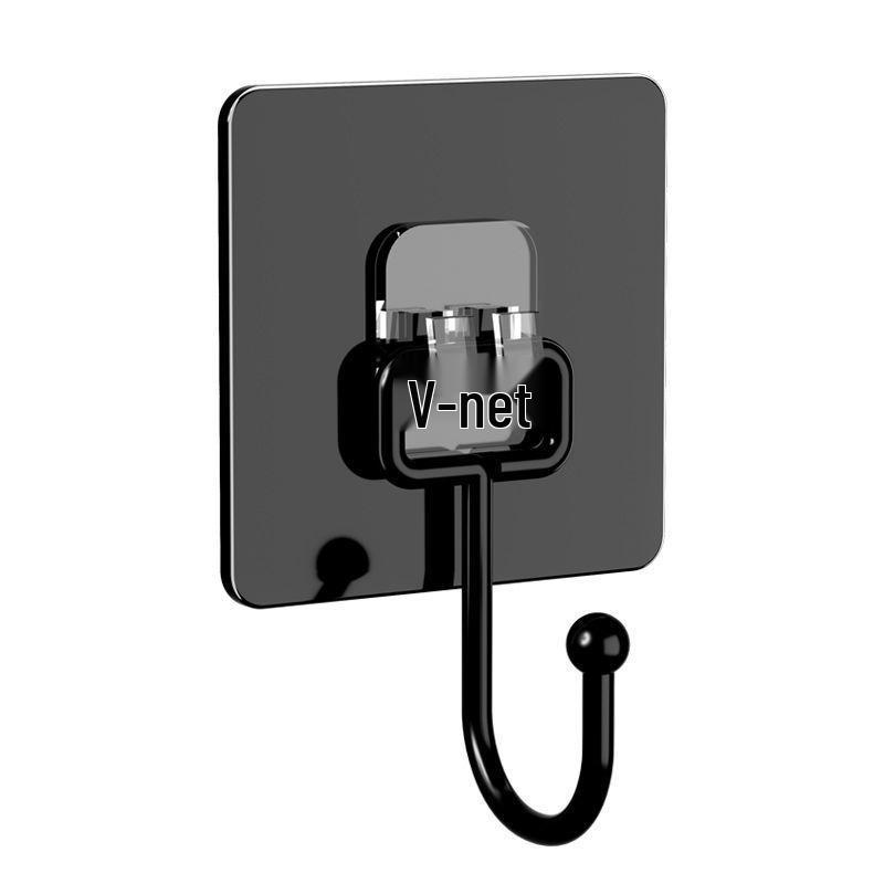 Strong Adhesive Brushed Black Hook, No-Drill, No-Trace for Bathroom & Kitchen