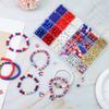 4th of July DIY Bracelet Making Kit, Patriotic Star Beads Set, Independence Day Jewelry Craft Supplies, Handmade Gift for Adults Kids