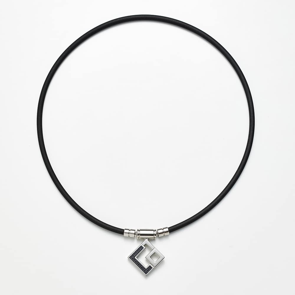 Colantotte TAO Necklace AURA Silver Carbon, Limited Edition Color, LL Size, 51cm
