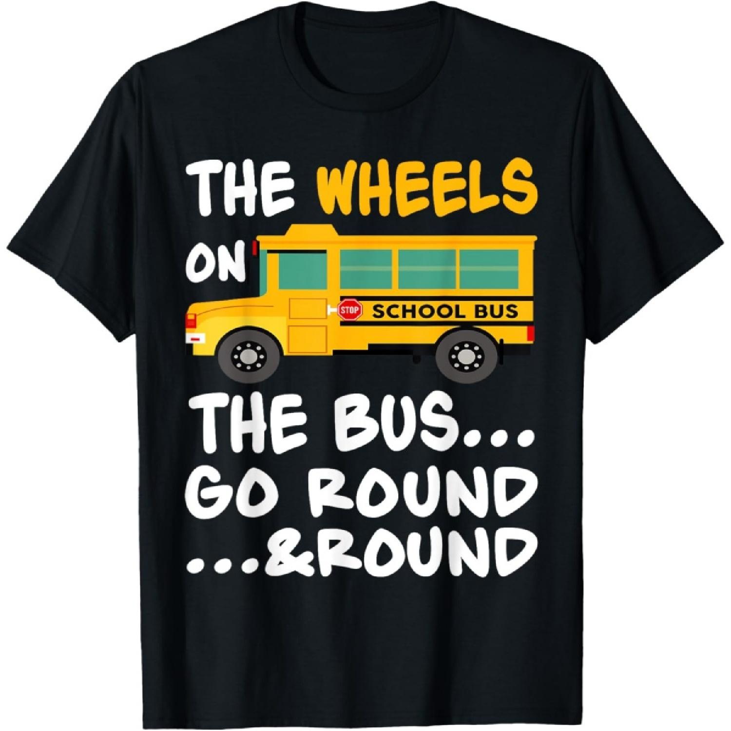 The Wheels On The Bus Toddler Kids Back To School T-Shirt S