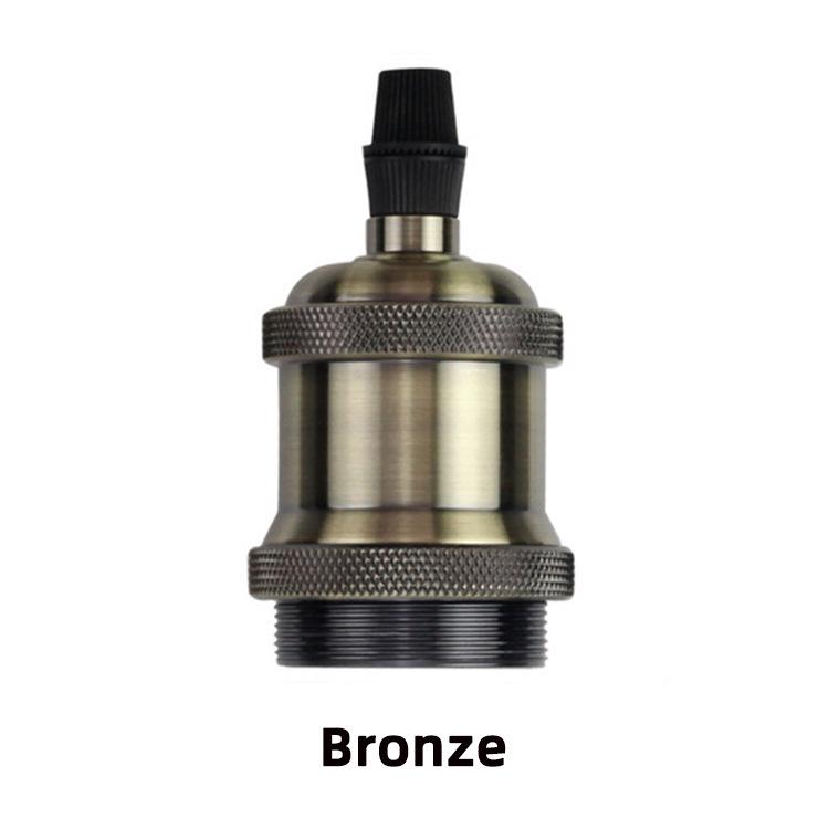 E26/E27 Electroplated Die-cast Metal Edison Retro Aluminum Lamp Holder Base