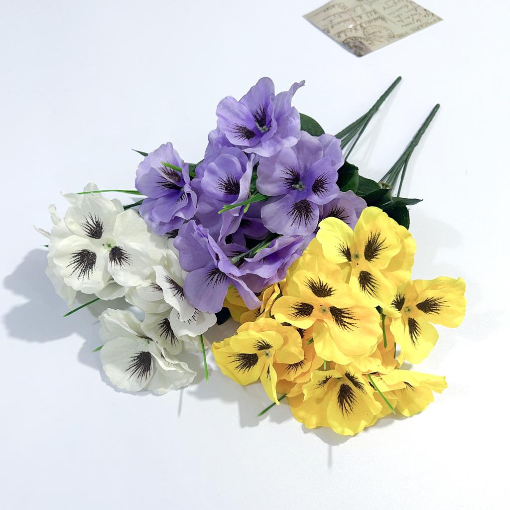 Artificial Flower Phalaenopsis Fake Flower, Pansy Flower Arrangement Home Dining Table Decoration Ornament