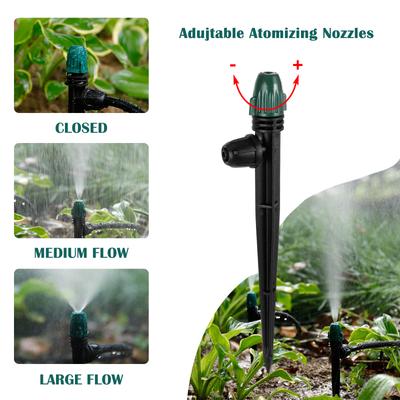20Pcs Adjustable 360° Drip Irrigation Spray Emitters Spiked Atomizing Sprinkler Garden Flowerbed Yard Lawn Vegetable Watering