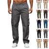 Men's Workwear Casual Stretch Waistband Multi-Pocket Straight-Leg Pants