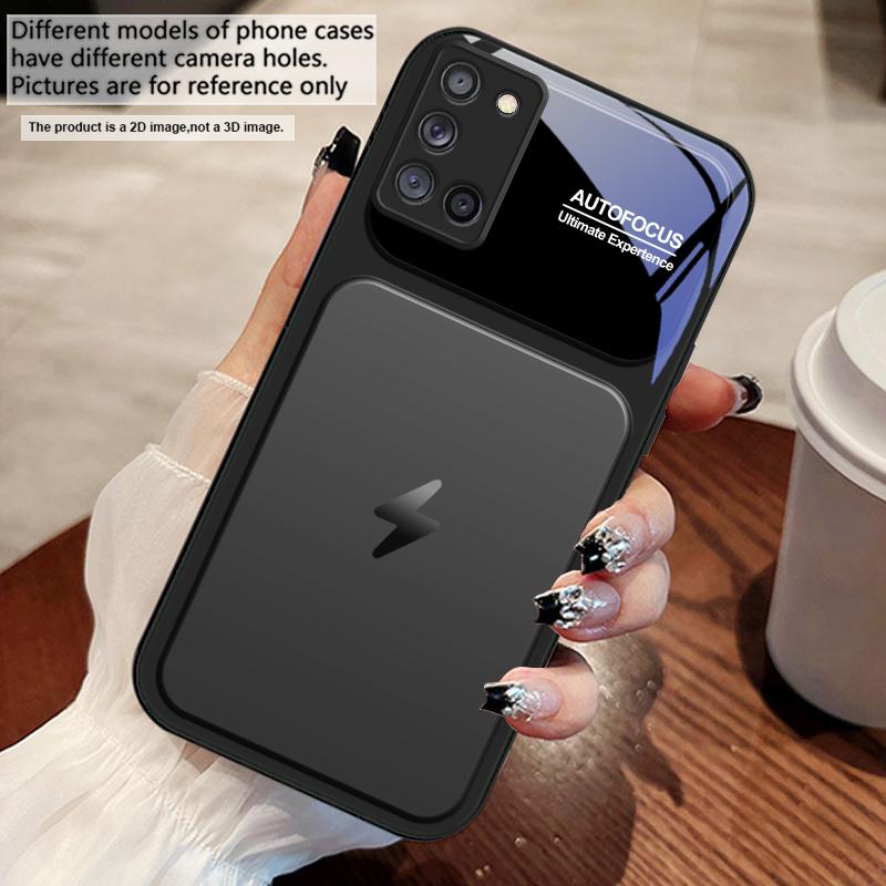 Gray Background Lightning For Samsung A73 72 71 A70 56 55 54 A53 52 51 50 42 A35 A34 33 32 31 26 25 24 23 22 30 Glass Phone Case
