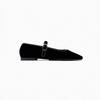() Z... New Women's Shoes 2025 Square Head Fleece with Lightweight Flat Ballet Shoes French Shoes