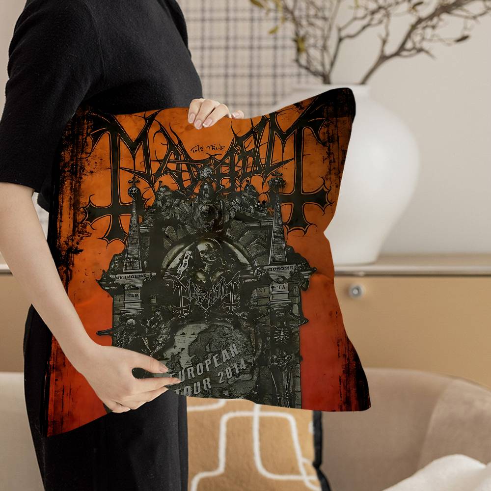 Mayhem Band Kuddar Gåvor Hemmakontor Möbler Sovrum Soffa Bil Kuddfodral Fodral 45x45cm