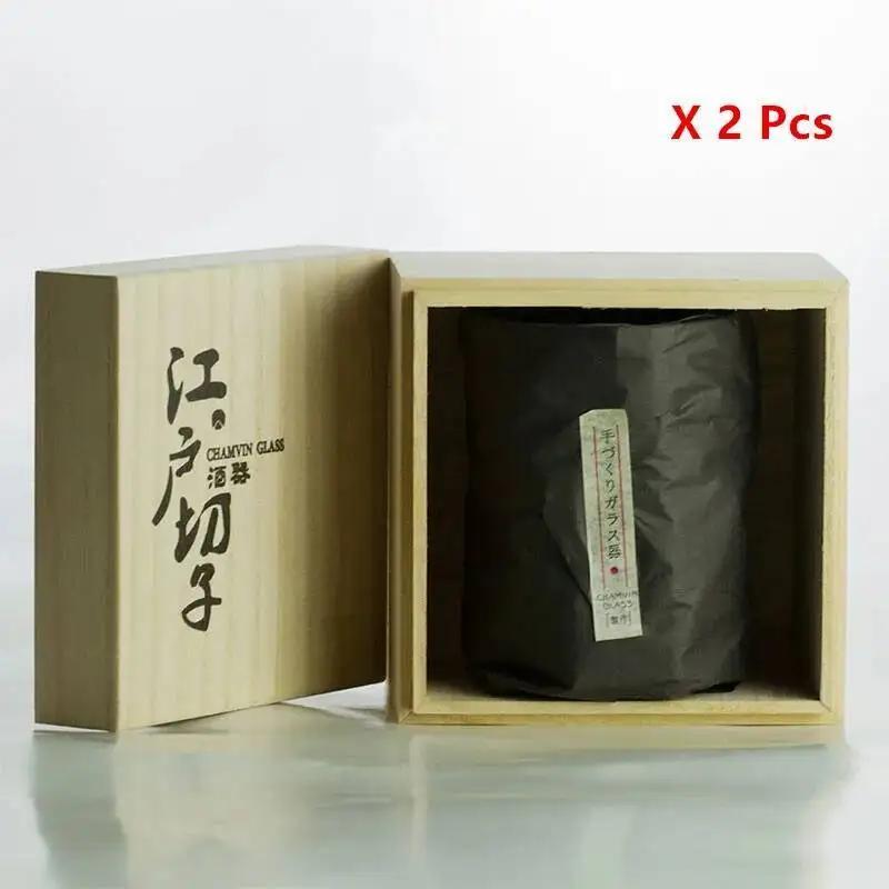 Limited Japanese Style Edo Whisky Glasses Master Hand Made Wineglsss Lead Free Glass Japan Whiskey Cup Ins Wooden Box Packing