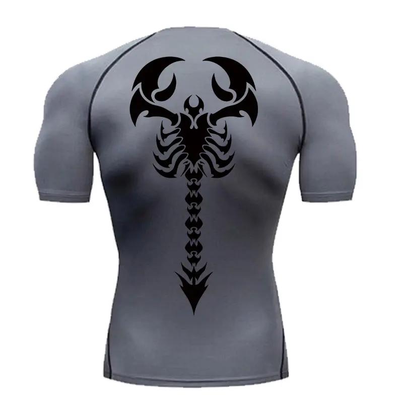 Men's Gym Clothing Sun Protection Sports Second Skin Running T-shirt  Fitness  Long Sleeves Compression Shirt Workout Clothing