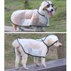 Dog Raincoat Transparent Soft Frosted Pet Waterproof TPU Cape with Hood for Outdoor Walking Playing