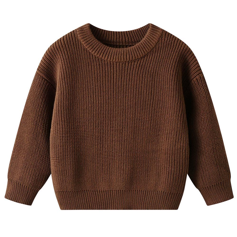 Autumn and Winter Baby and Children's Pullover Base Knitted Sweaters Baby Sweaters In Stock Small and Medium Children's Sweaters