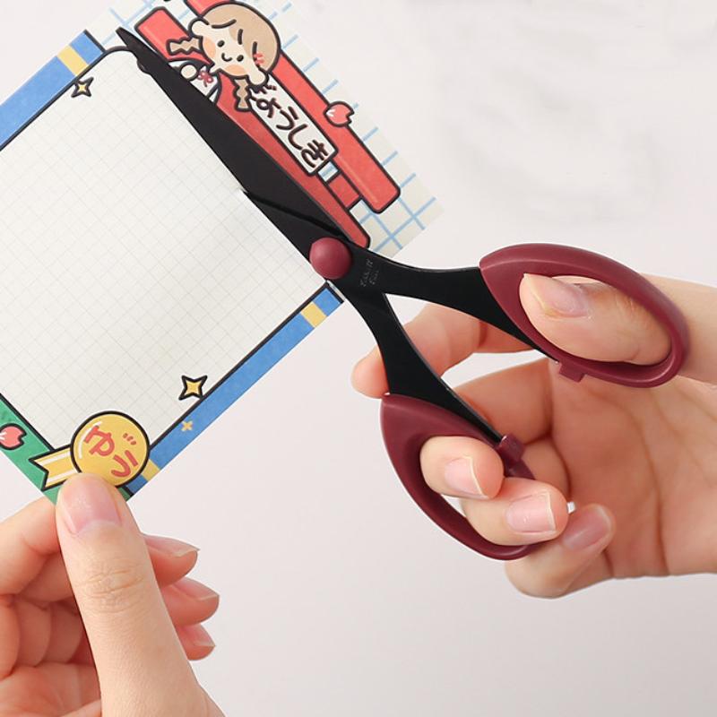 Scissor Stainless Steel Blade Safe Design Cutter for Fine Art Diary Album Craft Office School Stationery