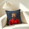 H-Harry Kane Football Player Square Double-Sided printed Pillow Case Bedroom Bedside Pillow Sofa Cushion Cover