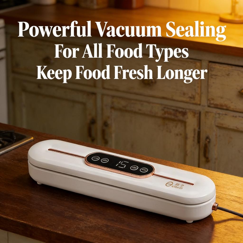 Compact Food Vacuum Sealer for Kitchen Storage and Freshness