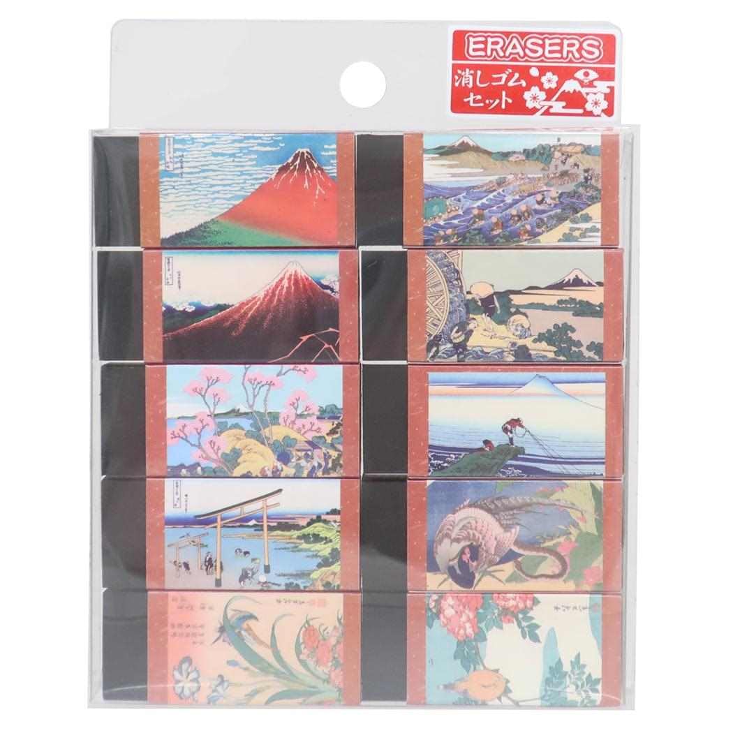 funbox Katsushika Hokusai Eraser Fine Clear Morning 75021901 Set Wind,