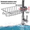 Faucet Rack Kitchen Stainless Steel Sink Storage Rack Household Sponge Rag Dishcloth Drain Rack Hanging Basket