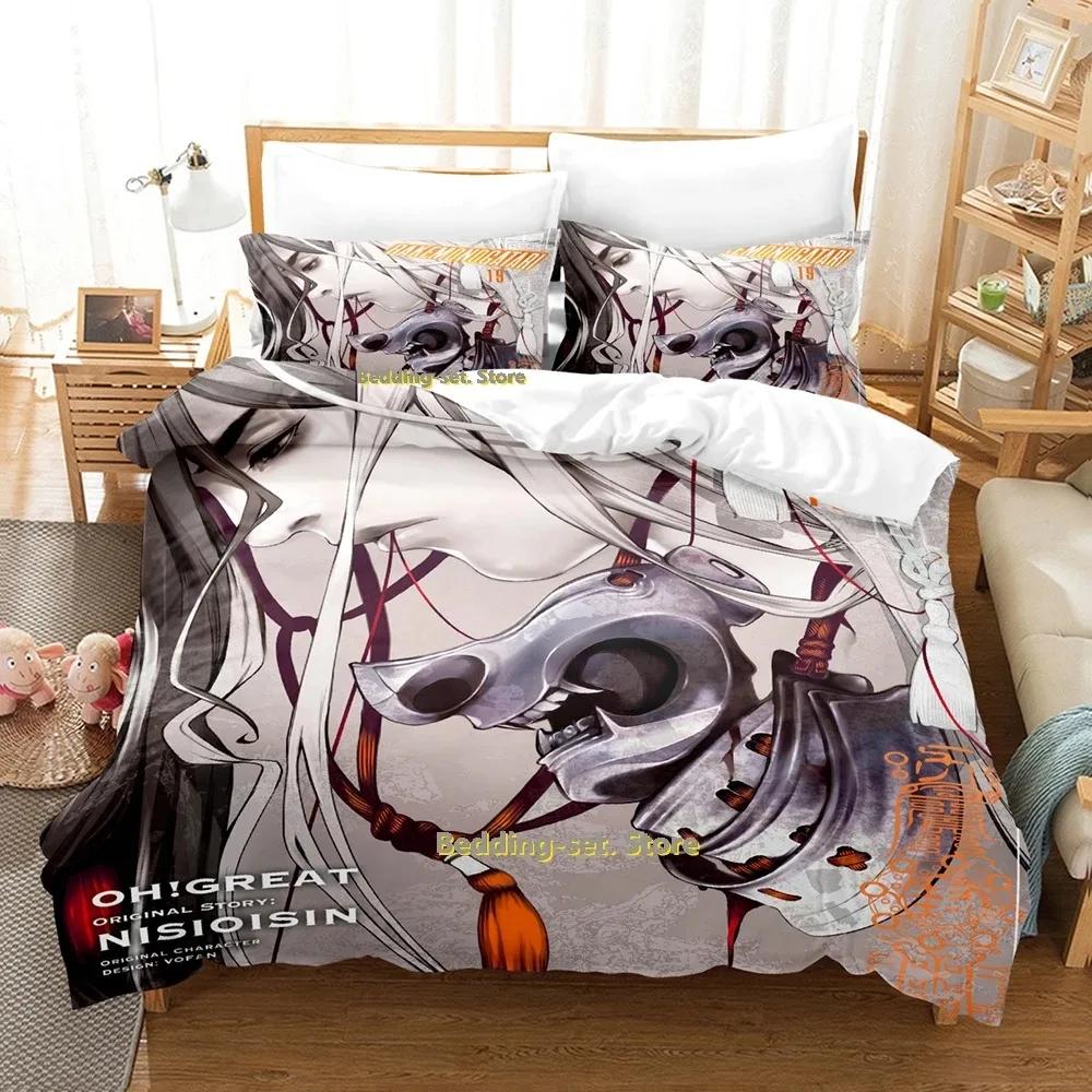 2024 Bakemonogatari Bedding Set Single Twin Full Queen King Size Bed Set Adult Kid Bedroom Duvetcover Sets Anime Bed Sheet Set