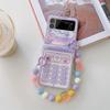 Cute Case for Samsung Z Flip 5 4 3 6 Case Strap Ins Korean Phone Cases for Samsung Galaxy Z Flip 6 ZFlip 3 4 Hand Chain Cover