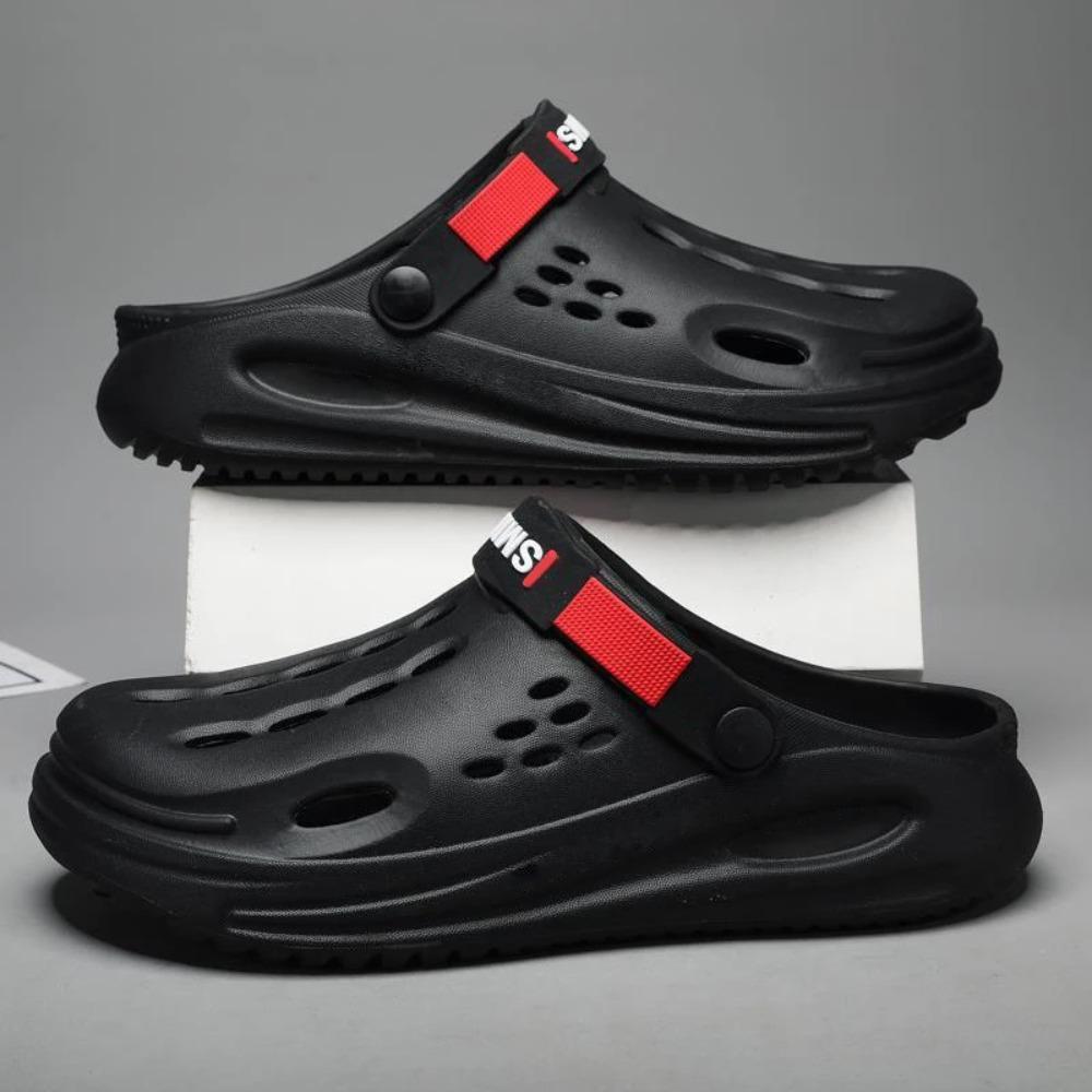 Summer Fashion Thick-Soled Sandals Men's Casual Closed-Toe Slippers For Outdoor Wear High-Elastic Beach Shoes