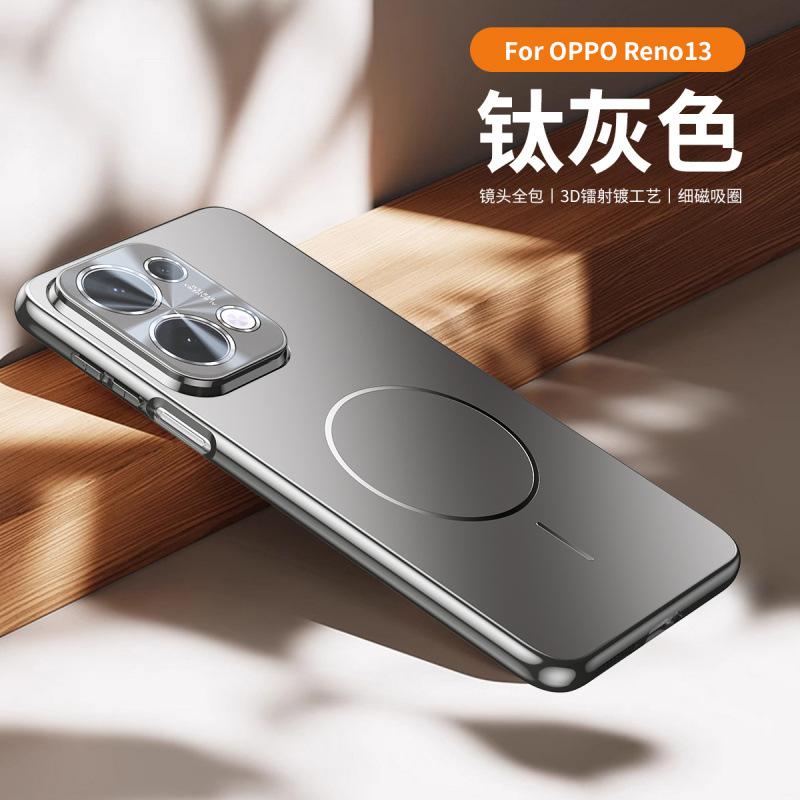 Applicable To OPPOReno11 Mobile Phone Case, New Pro Matte Magnetic Suction Lens Integrated All-inclusive Anti-drop  Case, Men