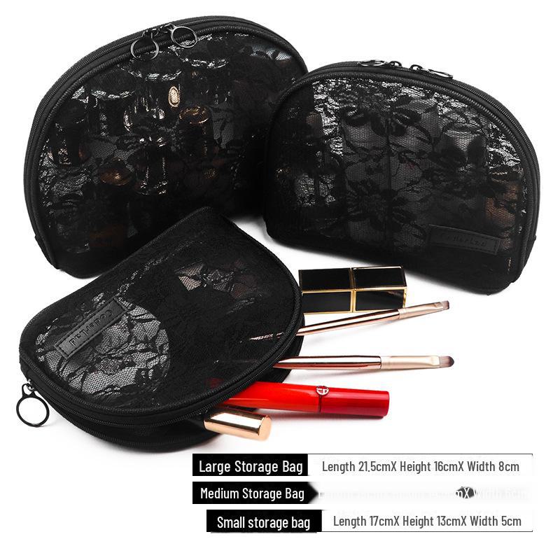 Korean Mini Mesh Travel Cosmetic Bag Set - Cute, Portable, Simple Storage Solution